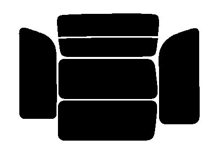 リア (b) レジアスエース 4ドア 200系 H2 Rtype カット済み カーフィルム KDH200 201 205 206 VTRH200 トヨタ用