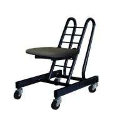 ルネセイコウ ビニルレザー＆クッション座面タイプキャスターチェア ムーブスマート ブラック/ブラック 日本製 PMS-10