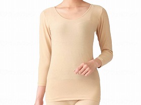 ラック産業 天然泥パックインナー 婦人8分袖シャツ ベージュ フリー 86316000 4,895円