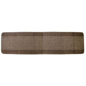 (18個セット) 洗いやすいキッチンマット/フロアマット (ブラウン) 45×180cm 薄手ループタイプ 日本製 『優踏生』