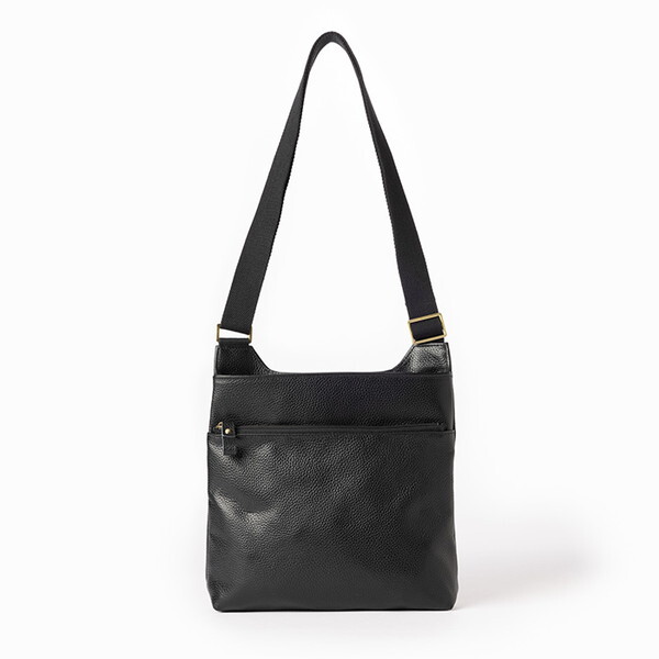 小田清 豊岡工房 軽量牛革ボディショルダー ブラック 438301