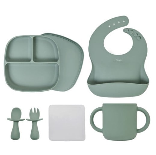 ララビー アイジュード 離乳食 食器 4点 セット (Green)