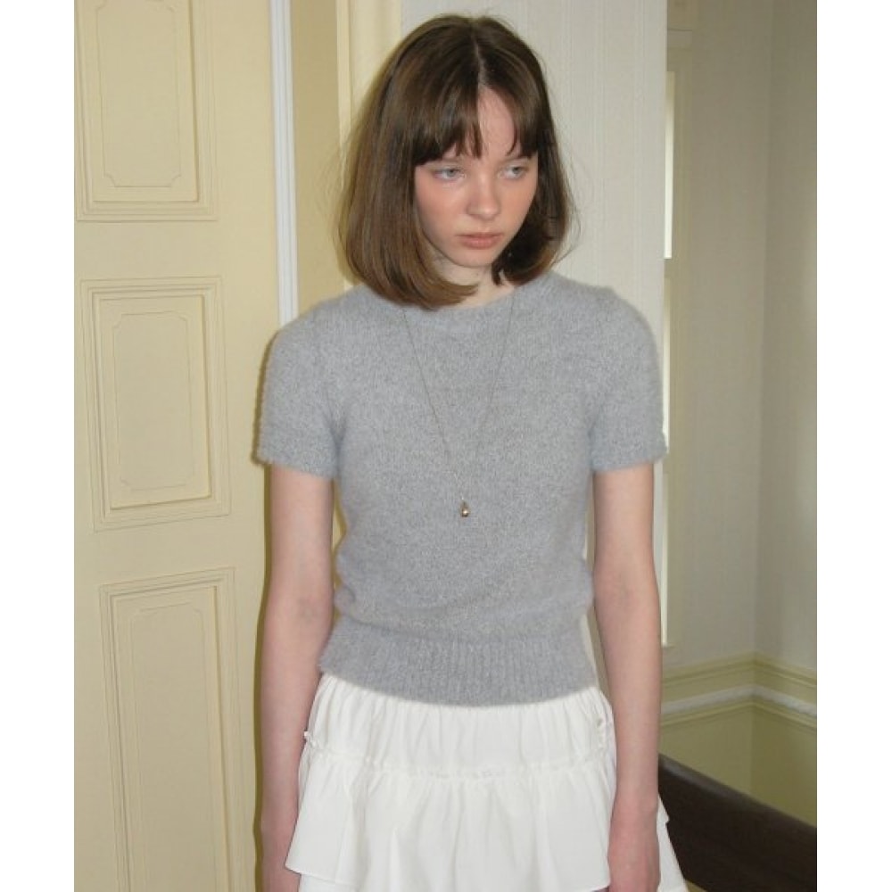 サムウェアバターフェアリーペンダントハーフニット-ライトグレー