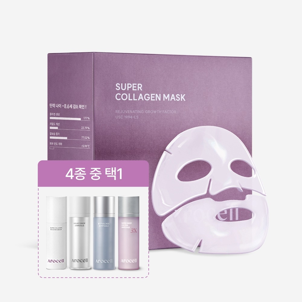 [大容量]スーパーコラーゲンマスク12枚+アンプル1種（コラーゲン美白毛穴スーパーショットのうち1）