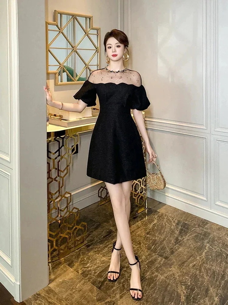 24 誕生日ドレス ルドッキング 着痩せ オフショルダー Aライン フリル ドレス パーティー キャバ 大人 同窓会 披露宴 卒業式 結婚式 演奏会 ウェディング 二次会 メガ