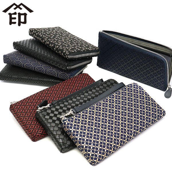 印傳屋 財布 印伝 インデンヤ INDEN-YA 印傳屋 長財布 薄い L字ファスナー スマホウォレット レディース メンズ 上原勇七 甲州印伝 和小物 和柄 革 日本製 5028