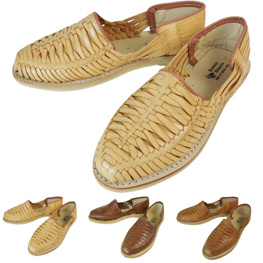 メンズ シューズMADE IN MEXICO HUARACHE SHOESメキシコ製 ワラチシューズ メキシカンサンダルBROWN(ブラウン) CAMEL(キャメル)