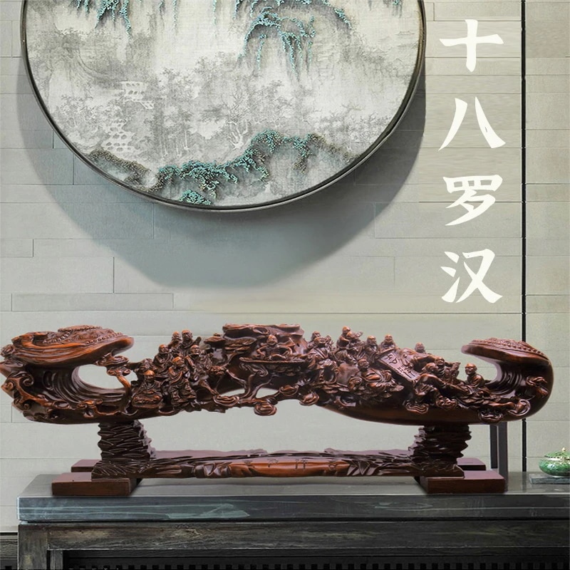 十八羅漢中国風の装飾品クリエイティブエントランスオフィスデスクトップ装飾オープニングクラフトギフト