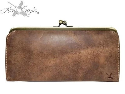 Ain Soph 長財布　がま口付き　未使用品 Qoo10] アインソフ Ain Soph 牛革 がま口 長財布 : バッグ・雑貨