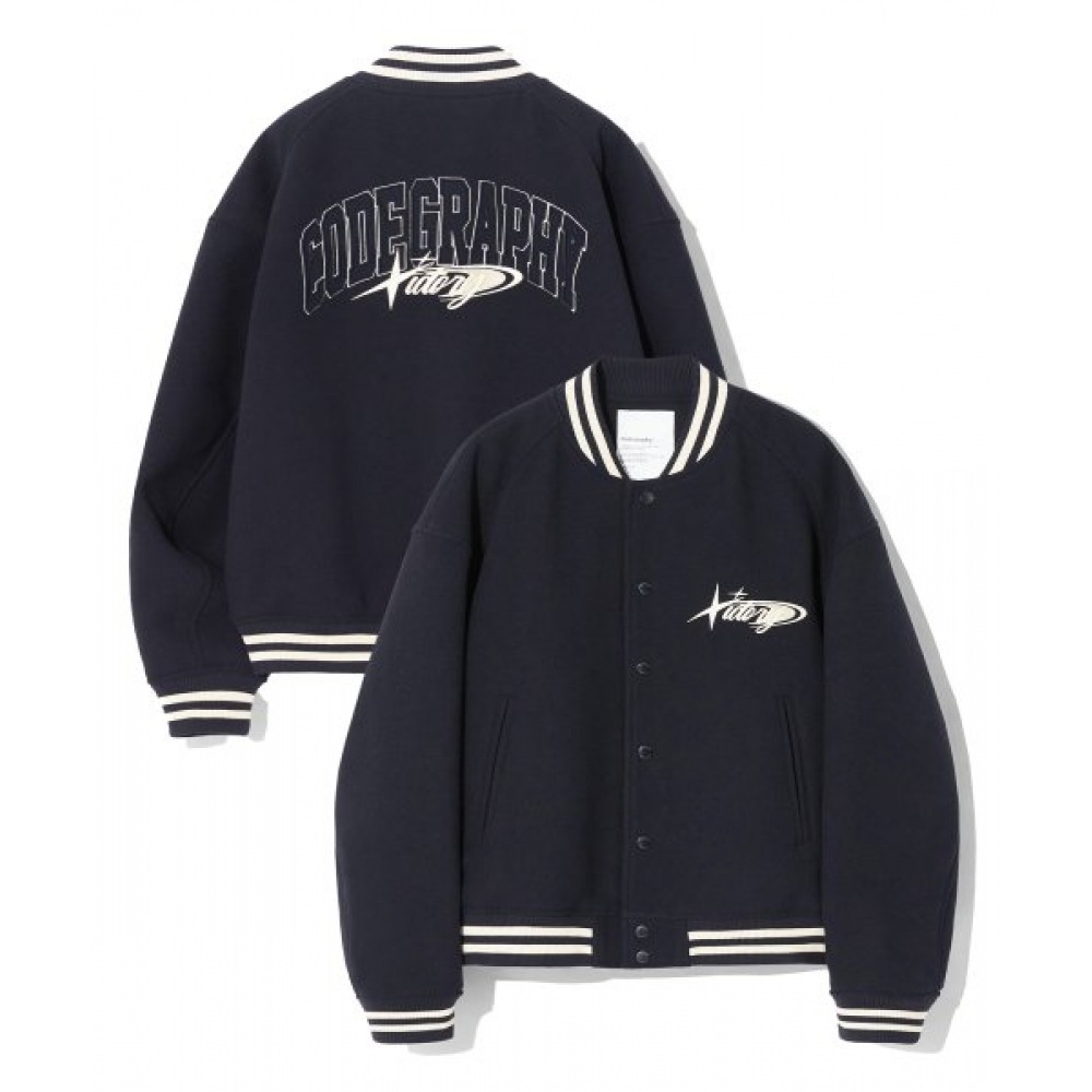 CODEGERY ビクトリーウールバーシティジャケット_ネイビー