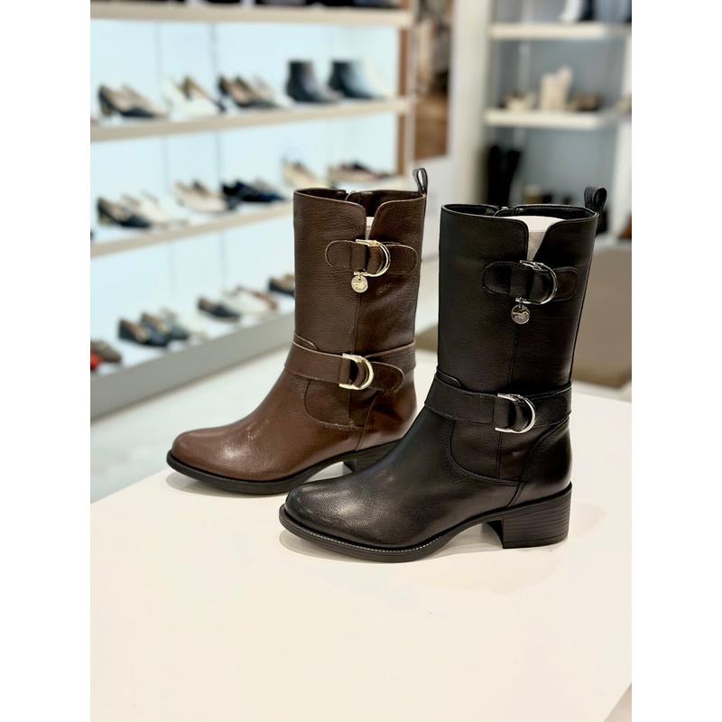 [] 女性4センチ起毛ブーツ 軽量厚底 ハウント装飾 ハーフブーツ dih201 [P002439800]