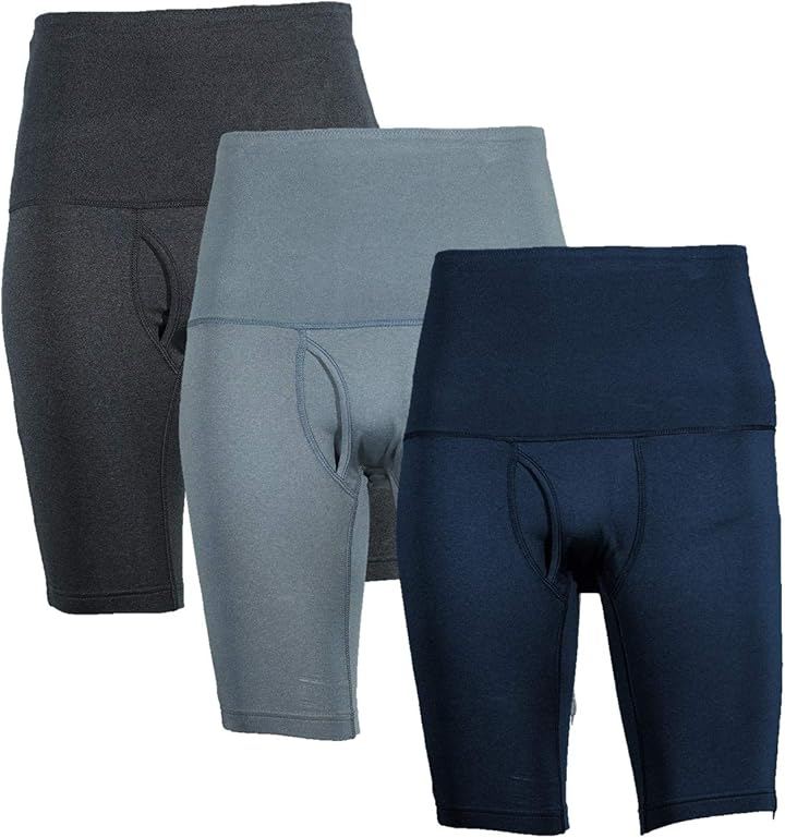 腹巻きパンツ ボクサーパンツ 腹巻パンツ メンズ ファッション 下着 インナー ウェア セット 大人 男の子 (3枚組3色ロングタイプ, 4L)