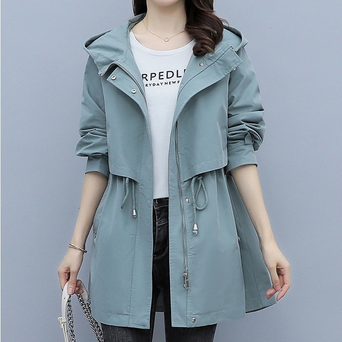 アウター マウンテンパーカー ウィンドブレーカー 上着 ミディアム丈 袖あり 長袖 襟なし スリム フード付き ファスナー ポケット 前開き 大人可愛い きれいめ シンプル カジュアル 大人 上品 10,853円