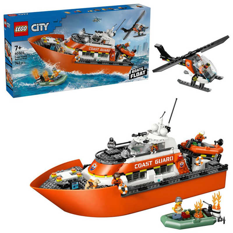 レゴジャパン　レゴ(LEGO) シティ 沿岸警備隊レスキュー ボート＆ヘリコプター　60504