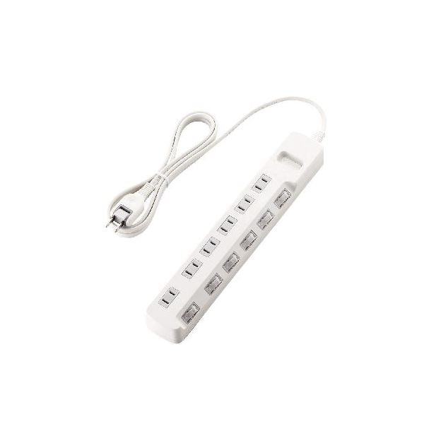 (まとめ)エレコム 個別スイッチ付省エネタップ T-E5A-2620WH(×3セット)