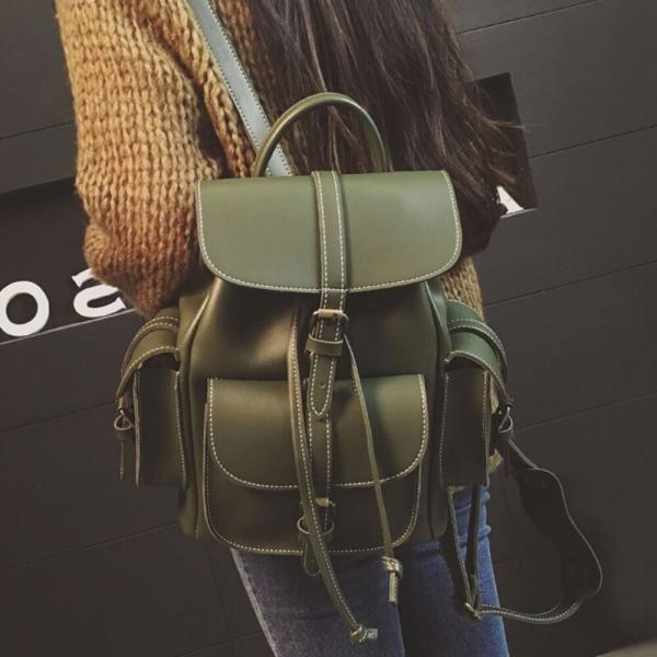レディース リュック 通勤 通学 学校 ビジネス Bagpack 女性 Pu レザーバックパック 鞄 かばん 大容量 A4 おしゃれ かわいい緑 5,205円