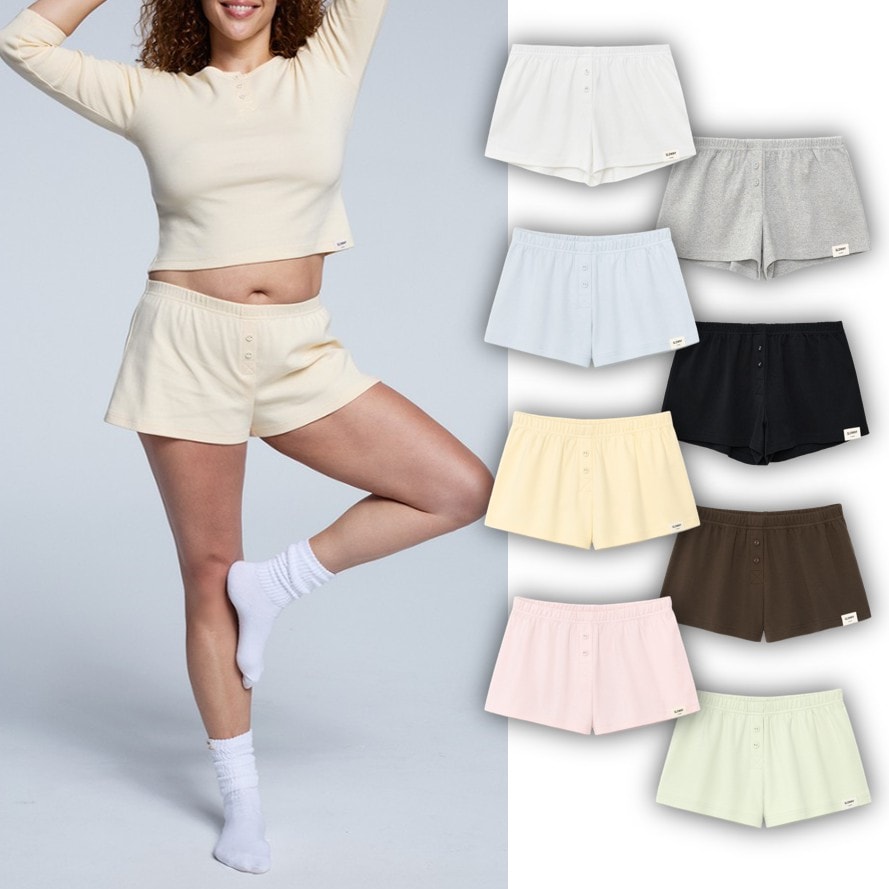 BUTTON FLY MINI SHORTS