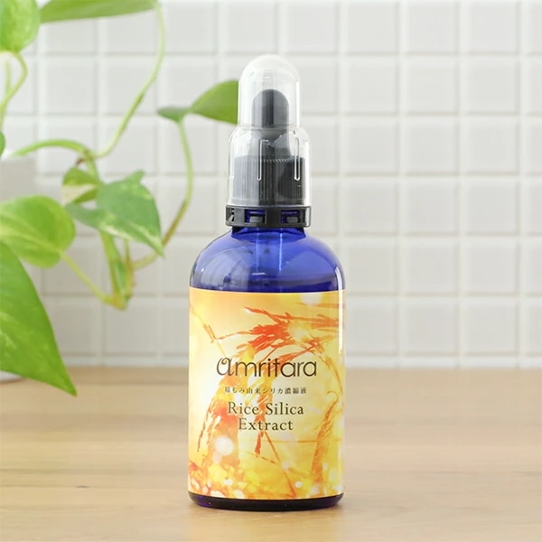 アムリターラ amritara 稲もみ由来シリカ濃縮液 ライスシリカエキストラクト 100ml シリカ 二酸化ケイ素 ケイ素 水溶性シリカ 濃縮液 美容 珪素 ミネラル シリカ液 髪