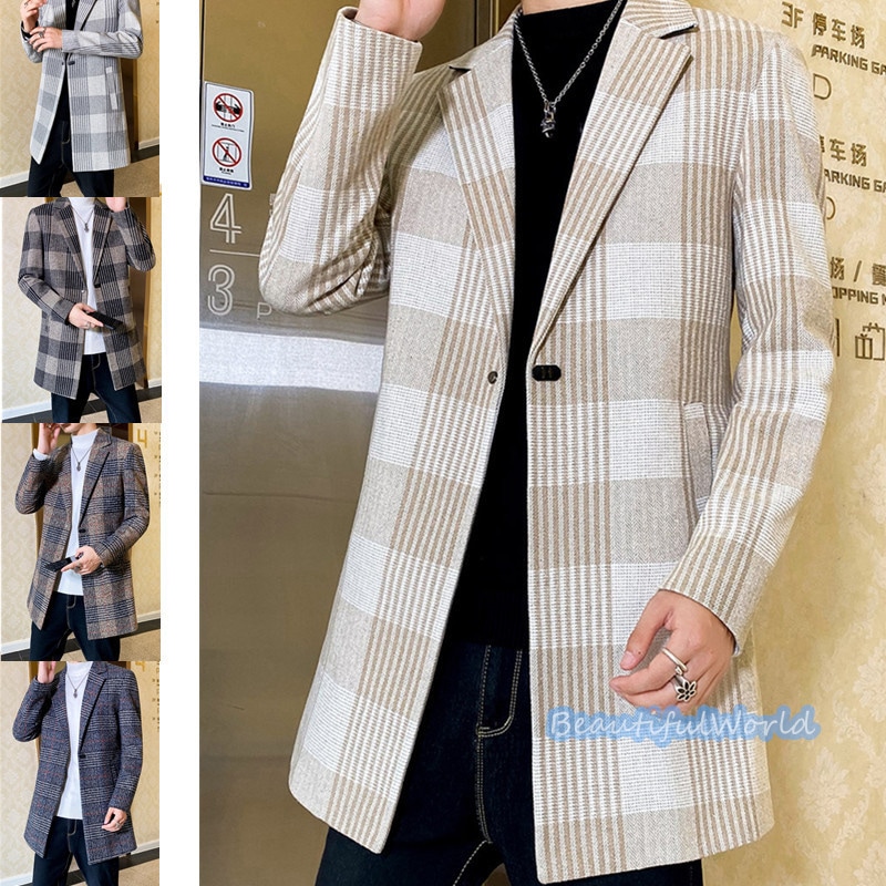 チェスターコート メンズ ミドルコート ロングコート ビジネスコート 冬服アウターチェック柄 紳士服 防寒 保温 秋冬 暖かいN21