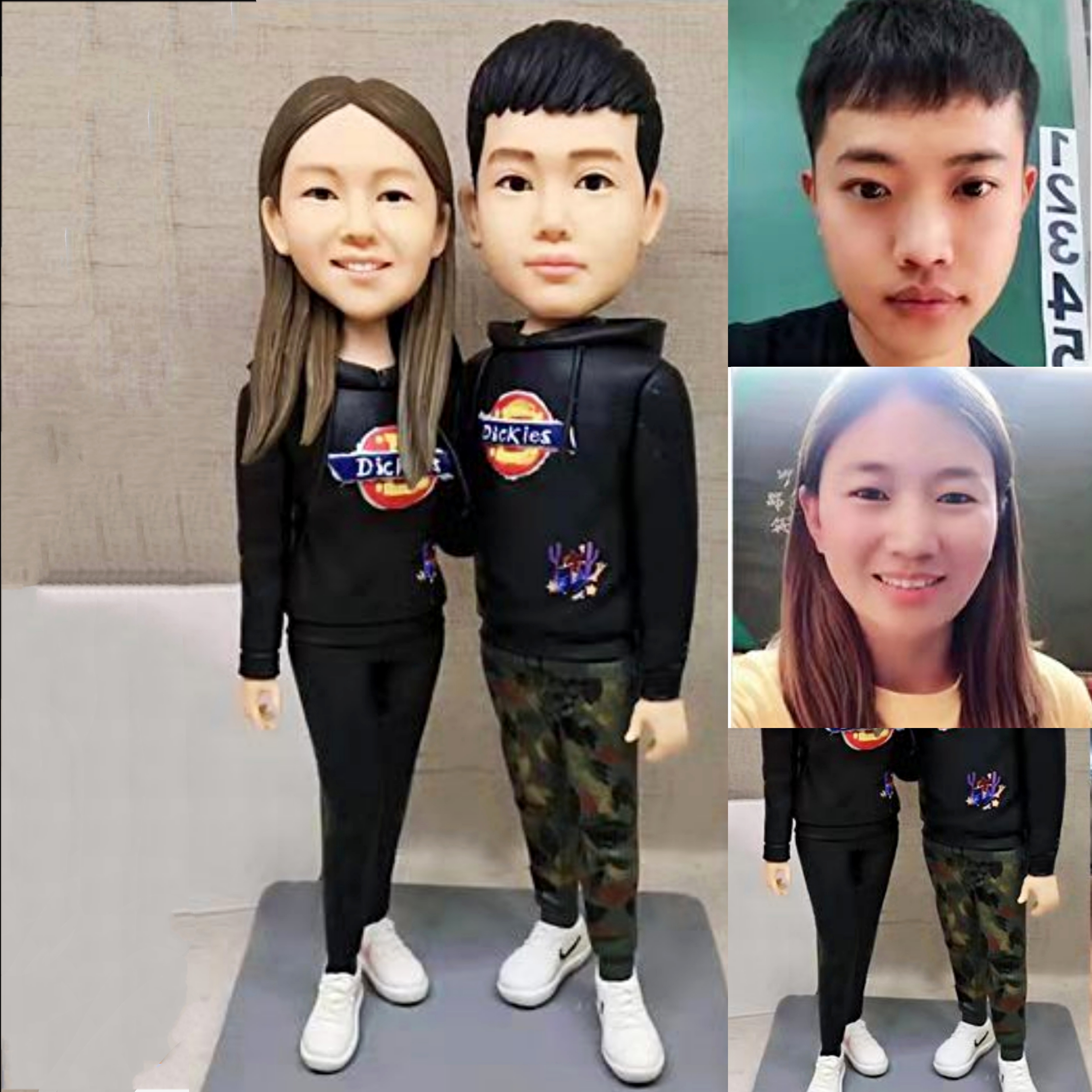 【オーダーメイド】3D肖像画 似顔絵 人形 フィギュア 結婚祝い 周年記念日 カップル 彼氏 彼女 夫婦 両親 贈呈品 記念品