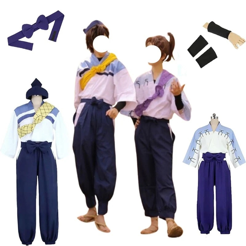 忍たま乱太郎 山田利吉 コスプレ 衣装 土井半助 コスプレ 衣装 忍たま乱太郎 コスプレ 衣装 帽子&手甲付き ふろしき追加可能 変身 仮装 変装 ハロウィン クリスマス