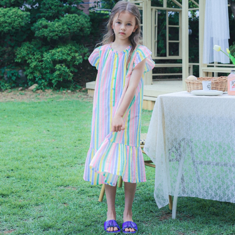 アイラブジェイ ハートボタンレインボードレスパジャマ HUUSL04