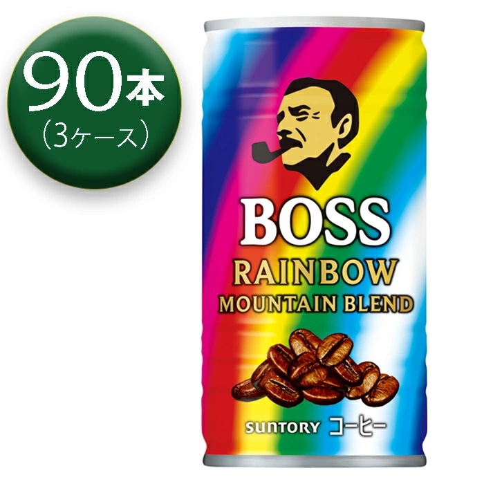 【3箱】 ボス レインボーマウンテンブレンド 185ml 30本 3箱 缶 コーヒー