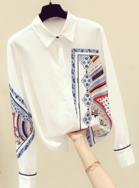 トップス デート モテアイテム シャツ 長袖 襟付き シフォン 可愛い きれいめ 上品 おしゃれ かっこいい 可愛い ラブリー キュート ガーリー クール モード系 セクシー エレガント