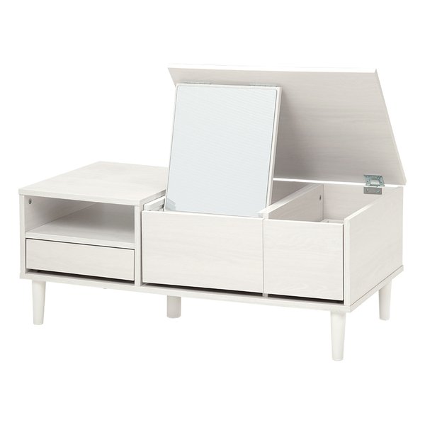 コスメテーブル ホワイト・幅95×奥行45×高さ38cm 化粧台 鏡台 RD-1126WS