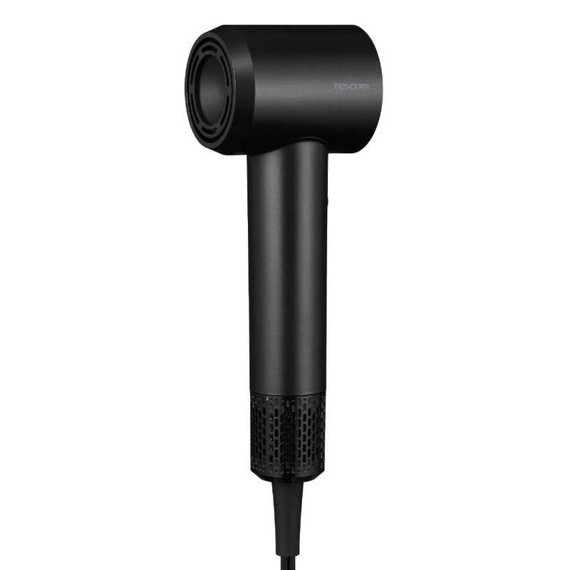 テスコム　ドライヤー I字型 速乾 マイナスイオン 軽量280g コンパクト 旅行用 ポーチ付き マット ブラック　TD620AK