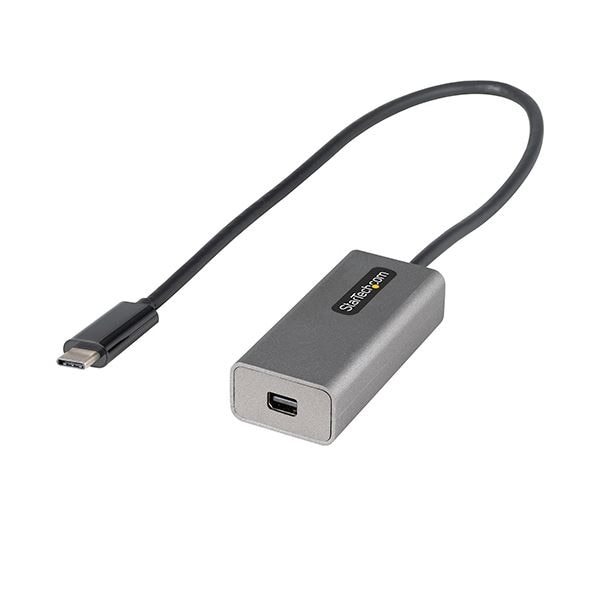 StarTech.com USB C-Mini DisplayPort 変換アダプタ 30cm一体型 4K/60Hz グレーCDP2MDPEC 1個
