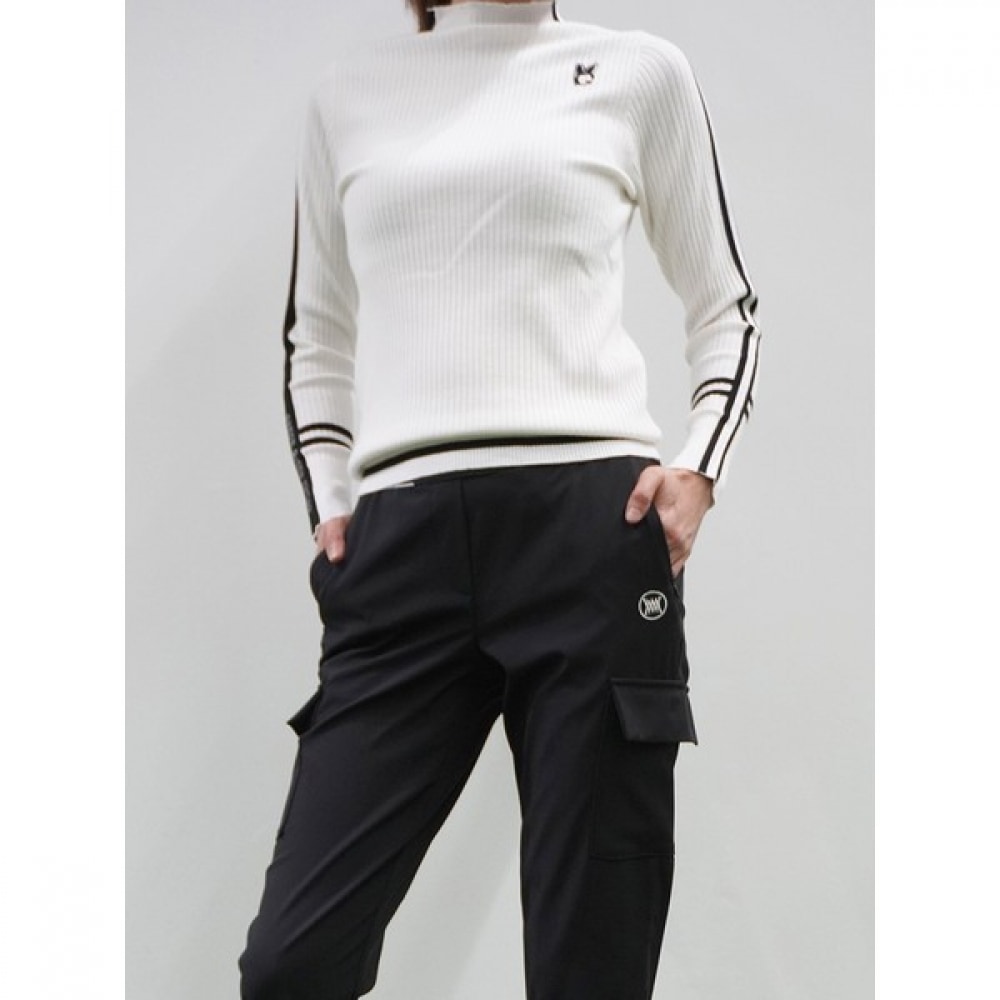 (ラックスゴルフ) ラックスゴルフグリーンクイーンレディースラインカラー長袖ゴルフニット GQ3A656W