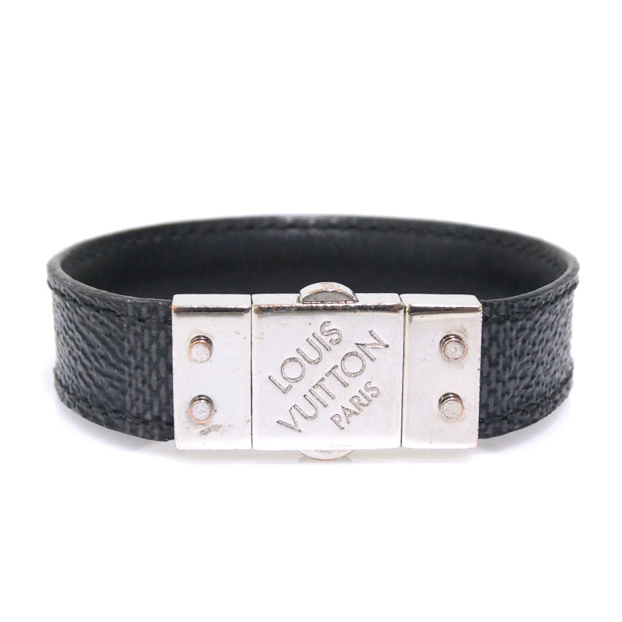 ルイ ヴィトン LOUIS VUITTON ブレスレット ダミエグラフィット ブラスレ チェックイット ダミエグラフィットキャンバス/メタル ブラック/グレー/シルバー メンズ M6606 w1199