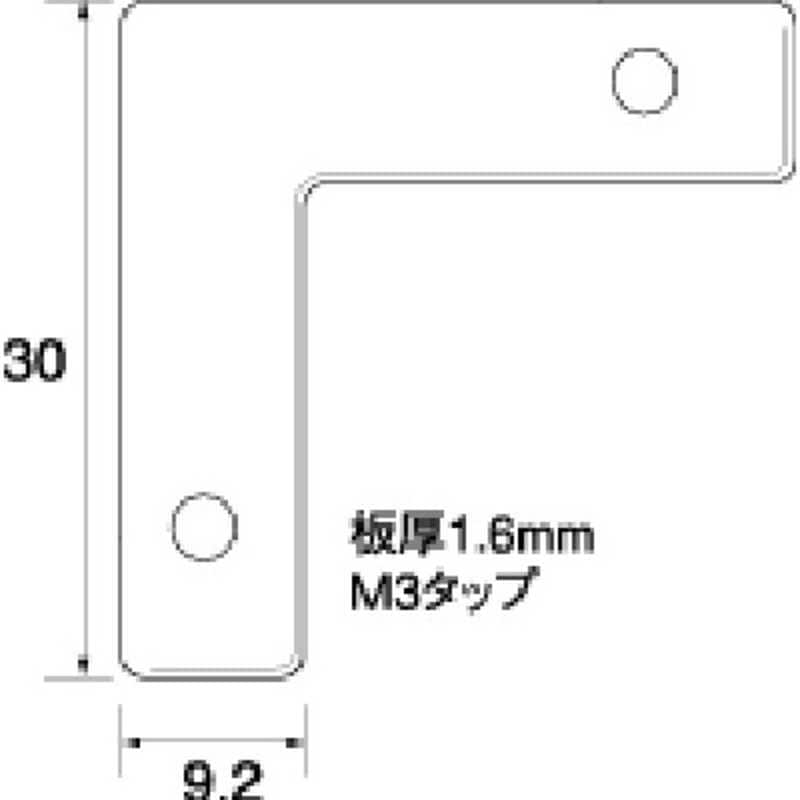 福井金属工芸　アルミ額用鉄角金具30×9.2 1000個入　NO.6271