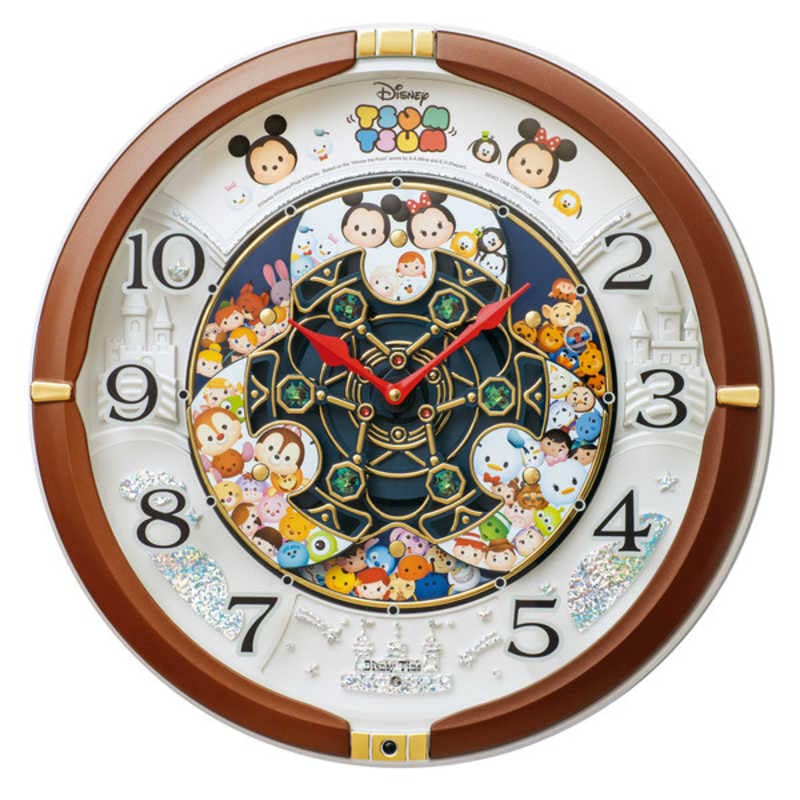 セイコー　からくり掛け時計Disney Time(ディズニータイム)　FW588B 茶メタリック