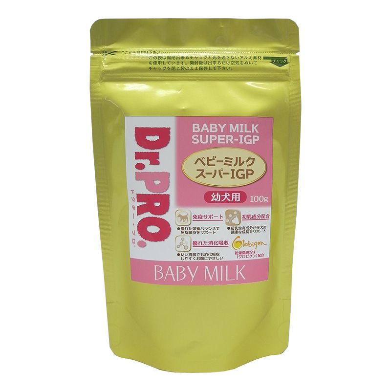 （まとめ買い）ニチドウ Dr.PRO ベビーミルク スーパーIGP 幼犬用 100g 犬用フード [x3]