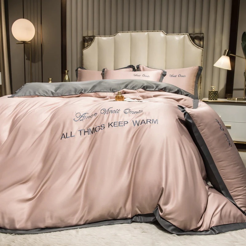 布団布団セットスリーピング 高級 テンセル シーツ シーツ アイスシルク カバー 4点セット シルク キルト ヌード ベッド ベッド 高級寝具 軽量 4枚パック