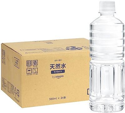 他サイト： by Amazon 天然水 岐阜・養老 ラベルレス 550ml ×24本の商品画像