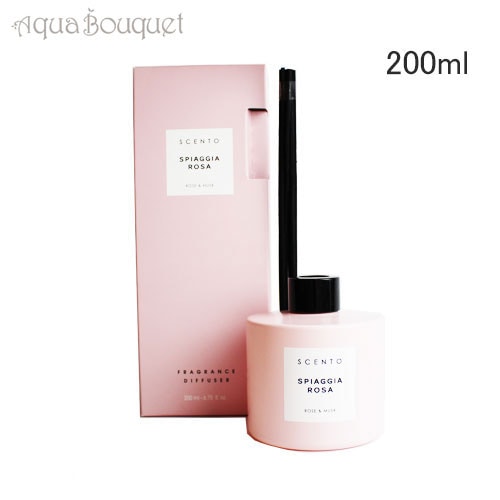 セント スピアッギア・ローザ ローズ＆ムスク フレグランス スティック ディフューザー 200ml SCENTO SPIAGGIA ROSA ROSE ＆ MUSK FRAGRANCE DIFFUS