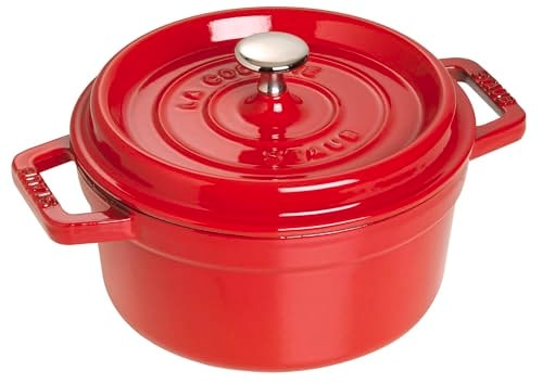 ストウブ(Staub) staub ストウブ ピコ ココット ラウンド チェリー 22cm 両手 鋳物 ホーロー 鍋 IH対応 【シリアルナンバー付き日本正規販売品】 La Cocotte Round