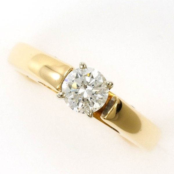 14K YG リング 指輪 6号 ダイヤ 0.31 SI2 鑑定書 ジュエリー 中古