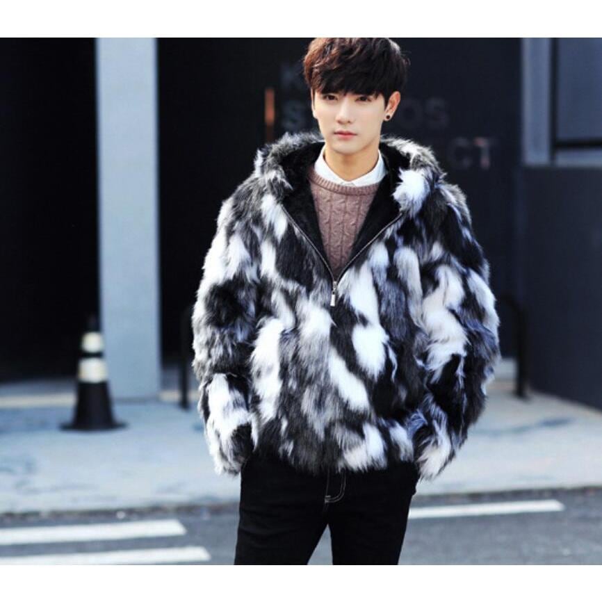 毛皮コート 2色 メンズ 超人気 お洒落 厚手 秋冬 ジャケット フェイクファー ショート丈 メンズ フード付き 防寒 大きいサイズ 軽量 暖かい 冬服 M-4XL