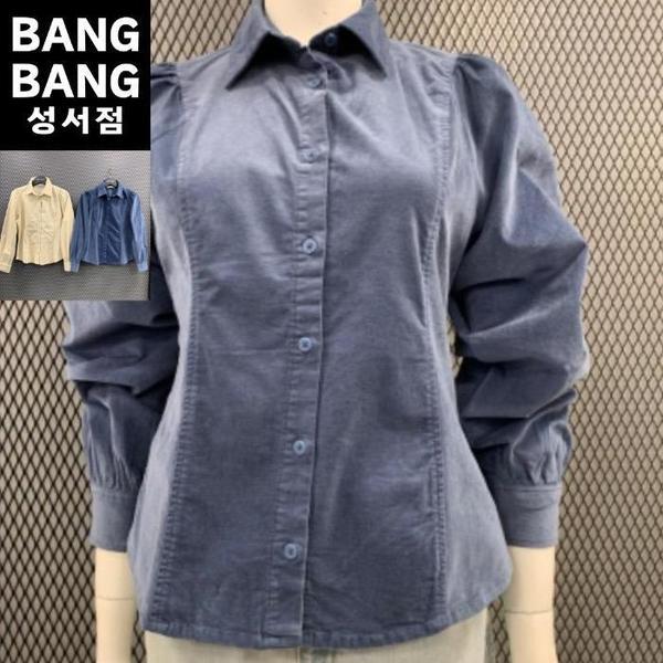 HC04 女性 裏起毛 シャーリング コーデュロイ シャツ 秋 裏起毛 女子 無地 ブラウス 長袖 (S19132101)