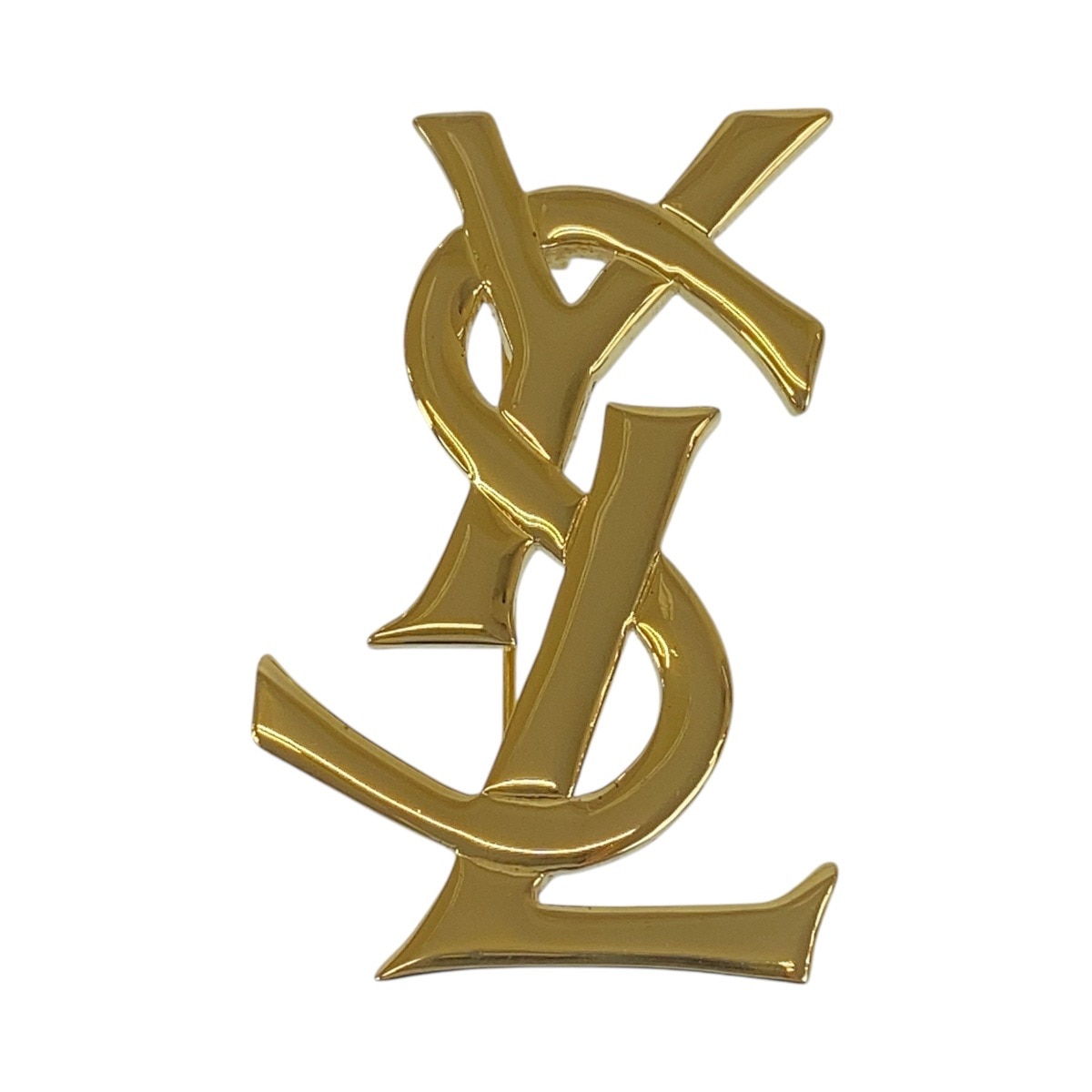 美品 ヴィンテージ YSL ゴールド メッキ ブローチ レディース 501707