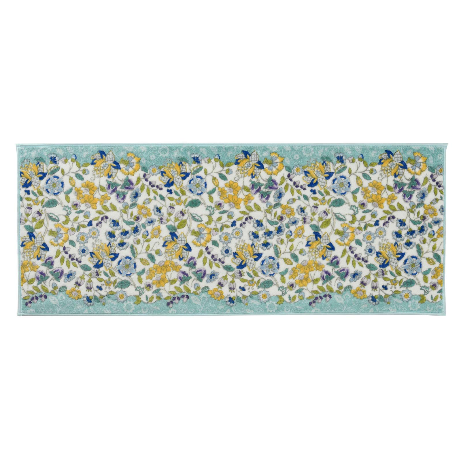 川島織物セルコン MINTON ミントン キッチンマット ガーデンナチュール ブルーグリーン 50×240cm FT1230 9,310円