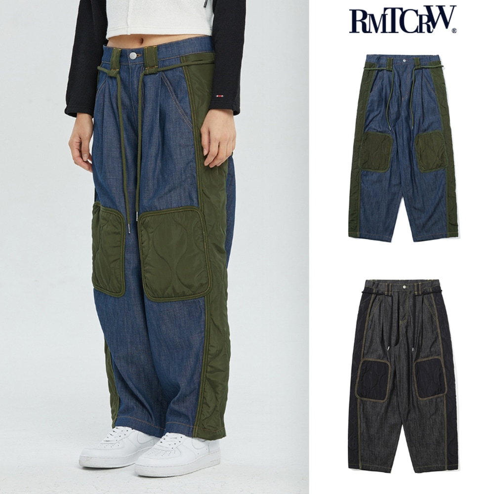 【ROMANTIC CROWN】 QUILTED DENIM PANTS