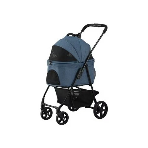 アイリスオーヤマ【ペット用品】3WAYペットカート ネイビー TPC-990 ワンタッチ折りたたみ 収納袋付き ペットキャリー I-4967576786430【耐荷重15kg】