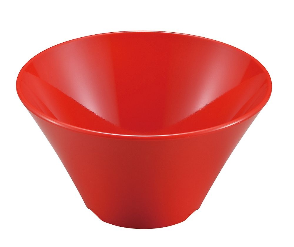（まとめ買い）シンプルメラミン食器 赤 めん鉢 18 SP-88R [x3]