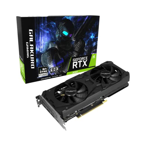 NVIDIA GeForce RTX3060 搭載 グラフィックボード GDDR6 12GB GALAKURO GAMINGシリーズ 国内正規代理店品 GG-RTX3060-E12GB/OC/DF