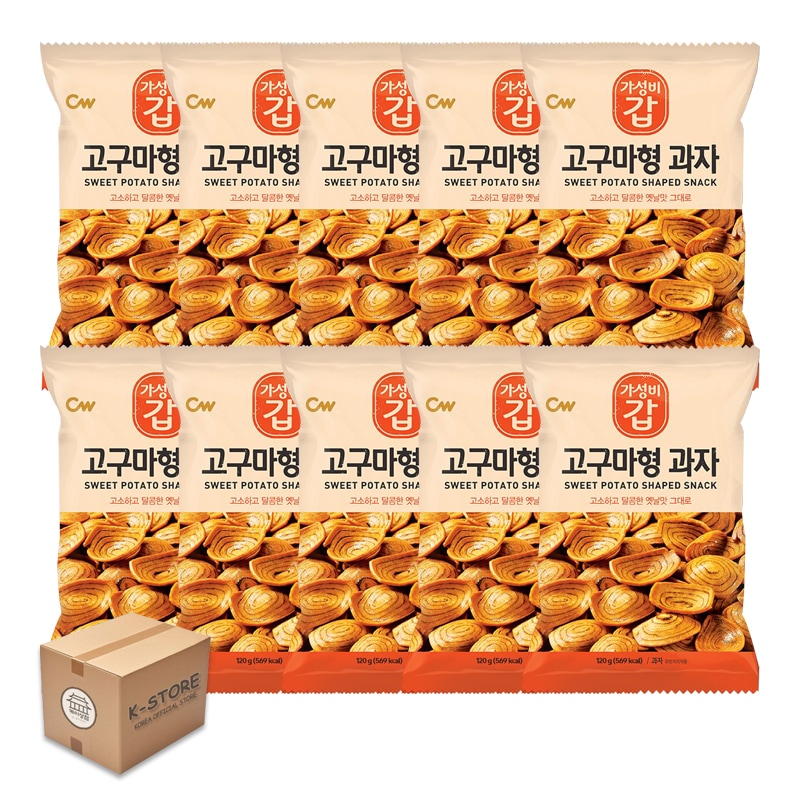 [業者向け] さつまいも形お菓子 120g 40袋 / 2BOX 韓国お菓子